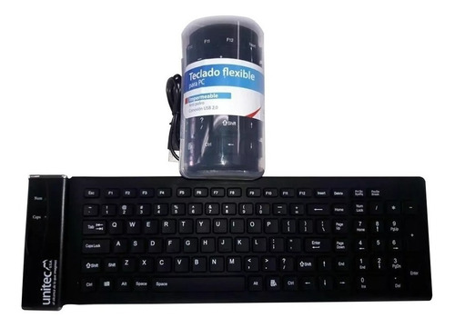 Teclado Unitec Flexible color negro