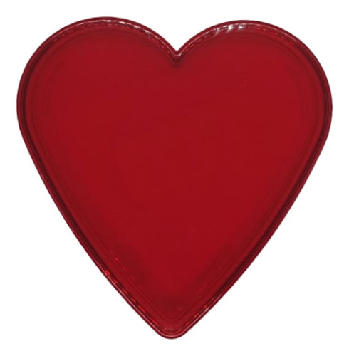 Caja Decorativa Corazón Plástico Selanusa Color Rojo