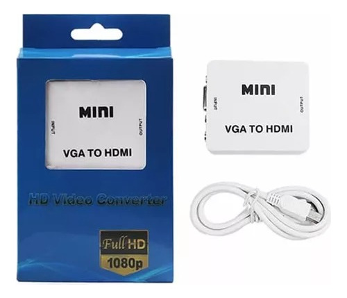 Convertidor De Vga A Hdmi 1080p Hd Adaptador Vga A Hdmi 