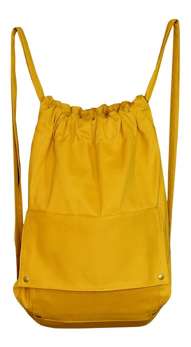 Mochila De Tiras (string) Em Sarja Amarela - Folias