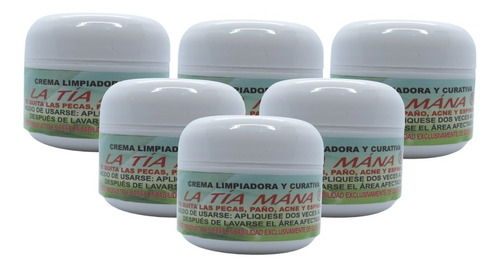 Crema Aclarante Facial Tía Mana 40g Blanqueadora Pack 6