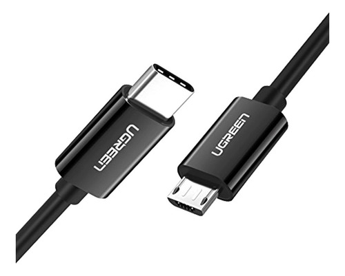 Cable Tipo C A Micro Usb, Data Y Carga, Mac, Win, Android Color Negro