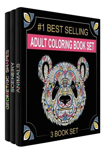 Juego De Libros Colorear Adultos, 3 Libros Colorear Adu...