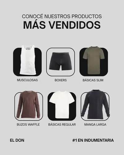 Pack X3 Remeras Básicas Slim El Don Hombre Algodón - imagen 9