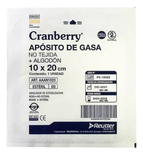 Apósito Curación Gasa Estéril Desechable 10x20 (10 Unds)