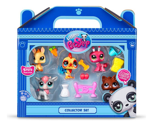 Littlest Pet Shop, pacote com 5, Granja Mascotas, Colecionáveis