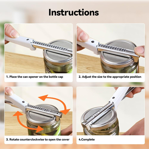 Abrelatas Aprendador De Lata Ajustable Abridor De Tarros