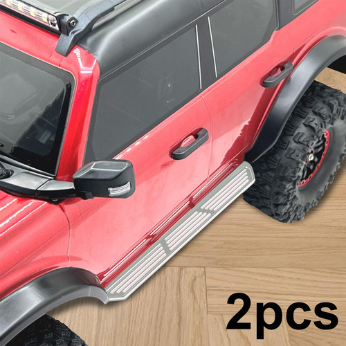 Pedales De Metal Mejorados Para Vehículos Rc A Escala Plata