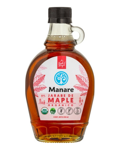 Jarabe De Maple Syrup Organico Manare 250 Ml