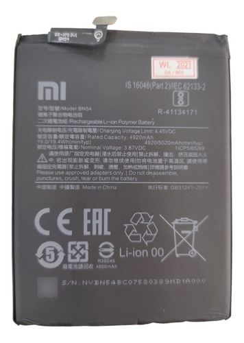 Bateria Xiaomi Redmi 9 Note 9 Bn54