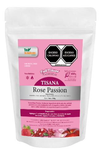 Tisana Frutal Sabor Rose Passion, Tea Solutions 200gr