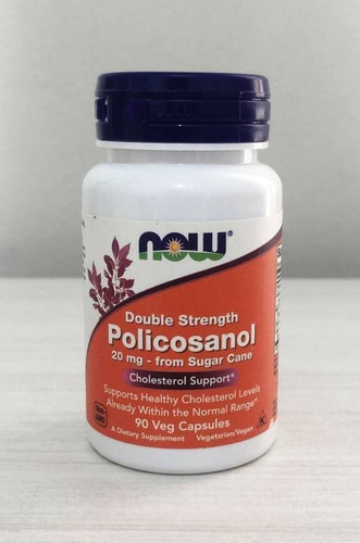 Policosanol 20mg 90 Caps Dosagem Dupla - Now Foods Sabor Validade 04/2025