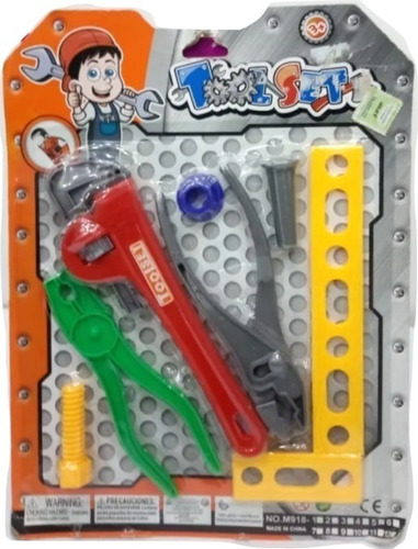 Set De Herramientas De Juguete Tool Set En Blister 4209