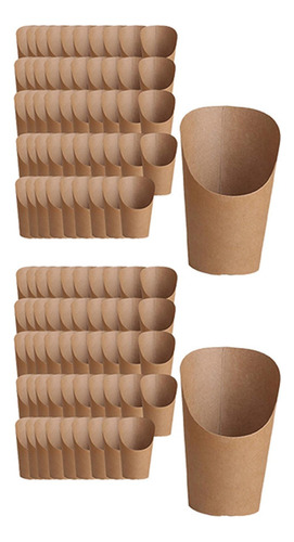 100x Copa De Helado Portavasos De Papel Kraft Para Hornear