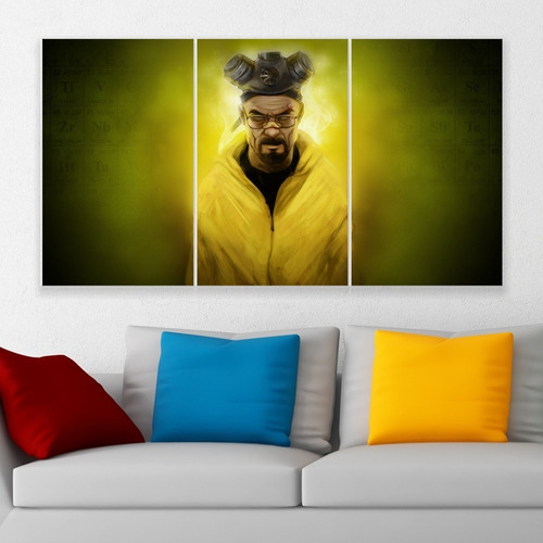 Cuadro Triptico Breaking Bad Walter White Traje Canvas Art