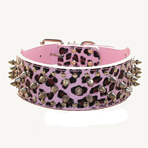 Collar De Perro Tachonado Haoyueer De Cuero Suave Con