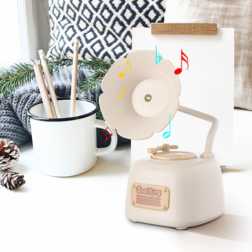 Lámpara De Mesa Con Fonógrafo Retro P Night Lights, Decoraci