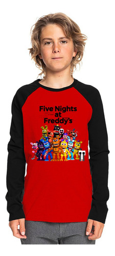 Polera Raglan Diseño Five Nights At Freddy's Dtf Cod 003