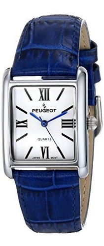 Peugeot - Reloj De Pulsera Para Mujer De Piel Color Plateado