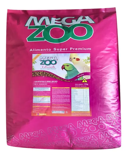 comprar Ração Extrusada Megazoo Ring Neck E Calopsita Mm15 15kg