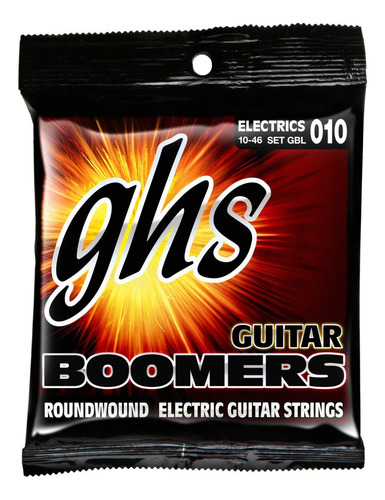 Encordoamento Guitarra Ghs Gbl 010-046 Boomers Light