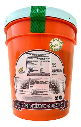 Mole Rojo Picoso En Pasta Don Pancho Cubeta De 10kg