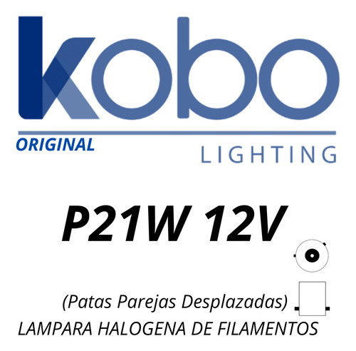 Lamparas Halogena Kobo 21w 12v 2 Polos Stop Red X10