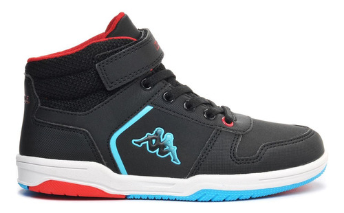 Zapatilla Teens Logo Kary Mid Ev Black Blue Red