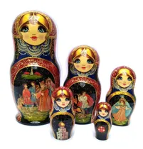Comprar Muñeca Matrioska Rusa Adornos De Madera Para Casa 20 Cm 5pcs