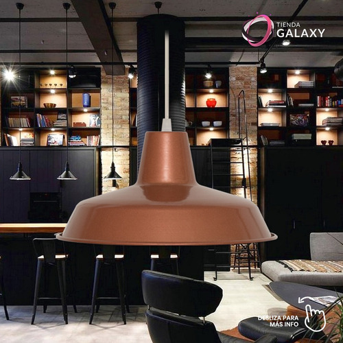 Imagen 5 de 9 de Lampara Galponera Colgante Campana Varios Colores Apto Led