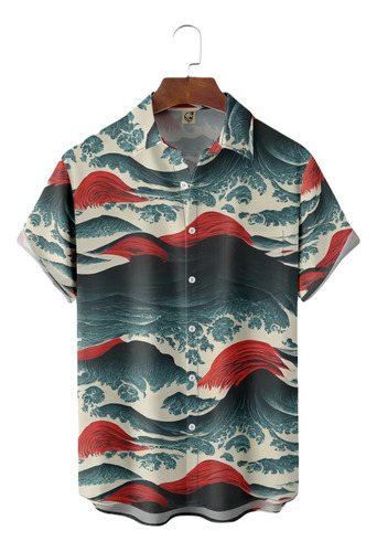 Camisa Hawaiana Unisex Vintage De Mediados De Siglo, Camisa