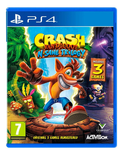 Jogo Crash Bandicoot N·sane Trilogy Ps4 Mídia Física