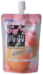 Imagen 1 de 1 de Orihiro, Bebida De Gelatina De Konnyaku Durazno, 130g