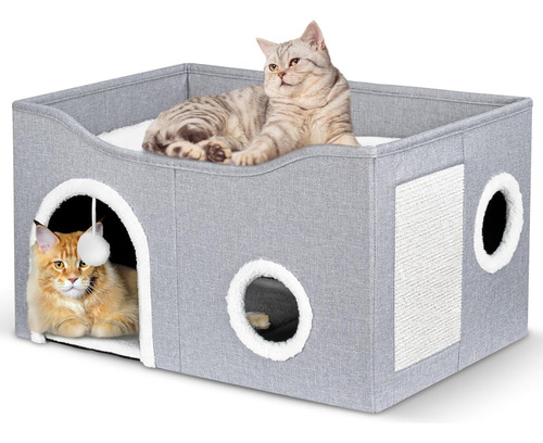 Casa Para Gatos Heeyoo Para Gatos De Interior, Cama Grande P