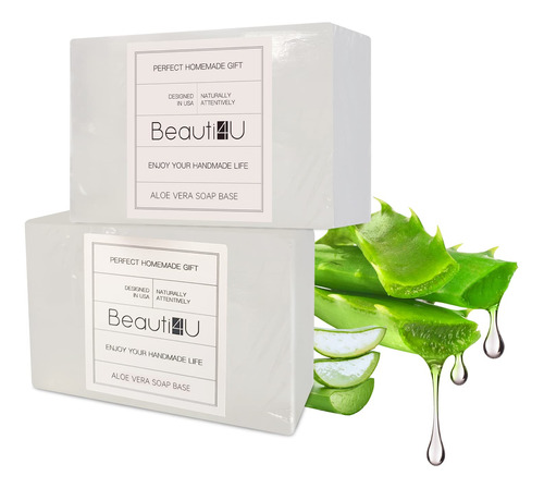 Beauti4u Base De Jabon De Aloe Vera De 2 Libras, Suministros