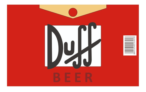 Etiqueta Cerveza Duff Para Lata. Imprimible 