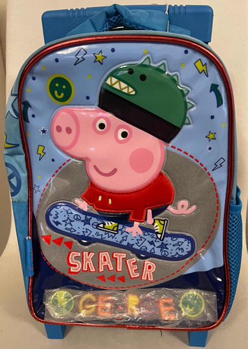 Mochila Con Carrito George Peppa Pig Cresko Nueva 12