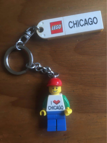 Lego Llavero Figura I Love Chicago Excelente Estado.