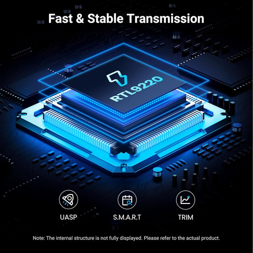 Carcasa M.2 Nvme Sata Ssd Aluminio 20 Gbps Usb-c Uasp Trim