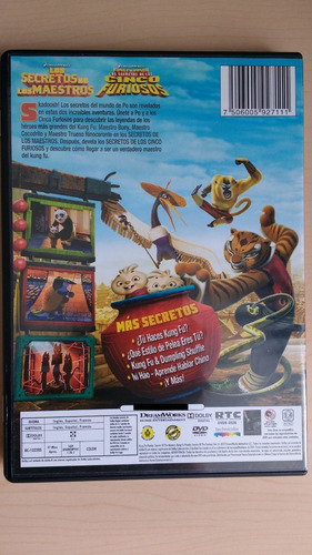 Kung Fu Panda 1 Y 2 (dvd) + Los Secretos De Los Maestros Dvd (Usado)