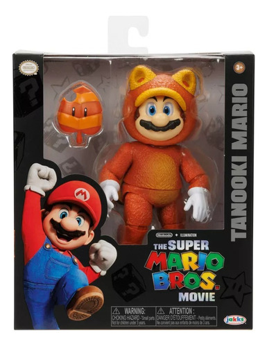 Super Mario Bros Movie Figura Mario Tanooki Articulado
