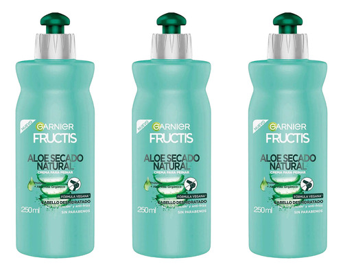 Pack Crema Para Peinar Garnier Fructis Aloe Hidra Bomb 250 M