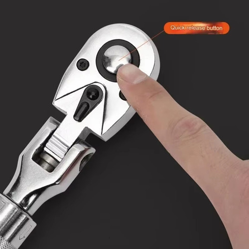 Chave De Catraca Retrátil De Aço Carbono 3/8 De 72 Dentes Au