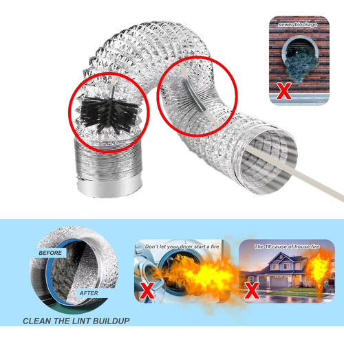 Kit Limpia Chimenea-combustión Lenta Cubre Cepillo De Pipa