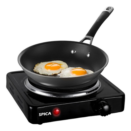 Anafe Electrico Cocina Spica Sp-1020 Una Hornalla 5 Velocidades Color Negro