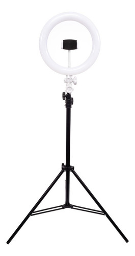 Imagem 2 de 10 de Ring Light Iluminador 10 Polegadas + Tripé Até 210cm Tedge
