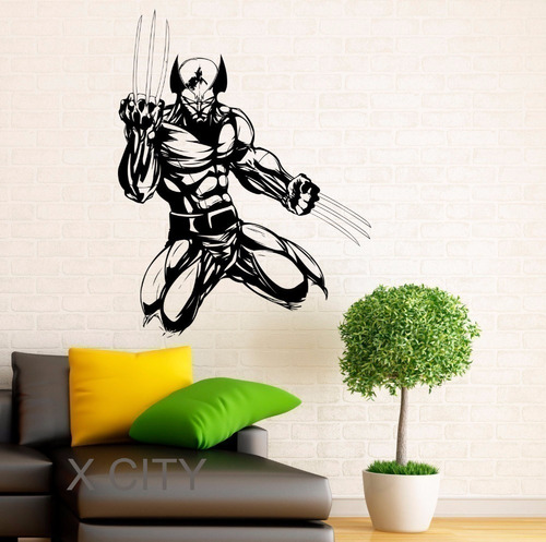 Vinilo Decorativo Wolverine Heroe     