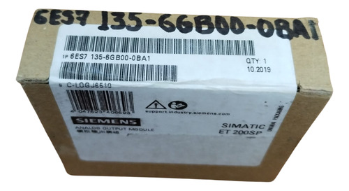 Siemens Simatic 6es7 135-6gb00-0ba1 Et200sp Salidas Analogic
