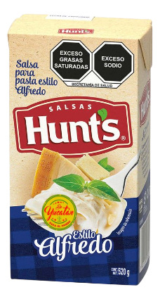 3 Botes Hunt's Para Pasta Salsa Estilo Alfredo 520g
