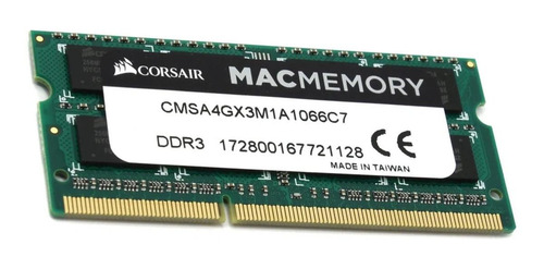 Memória RAM 4GB 1x4GB Corsair CMSA4GX3M1A1066C7
